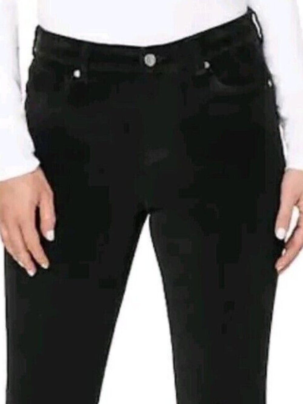 Well Worn Women’s High Rise Soft Corduroy Skinny Pants, Size 14/34, Black